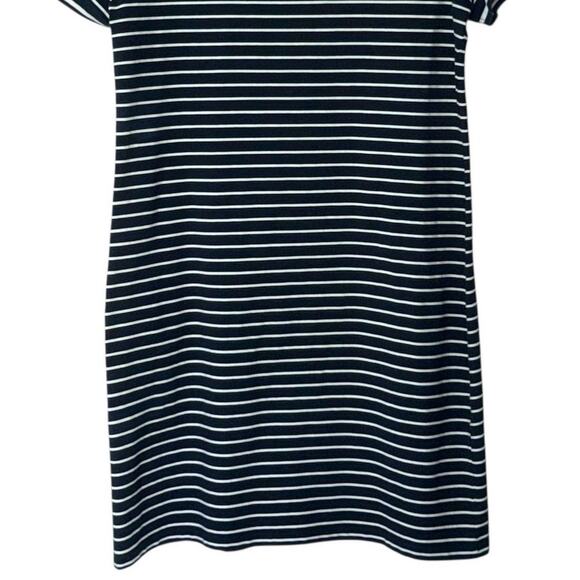 Tommy Hilfiger Striped Shirt Dress Size Medium Logo Casual Size Medium Navy Blue - Picture 5 of 11
